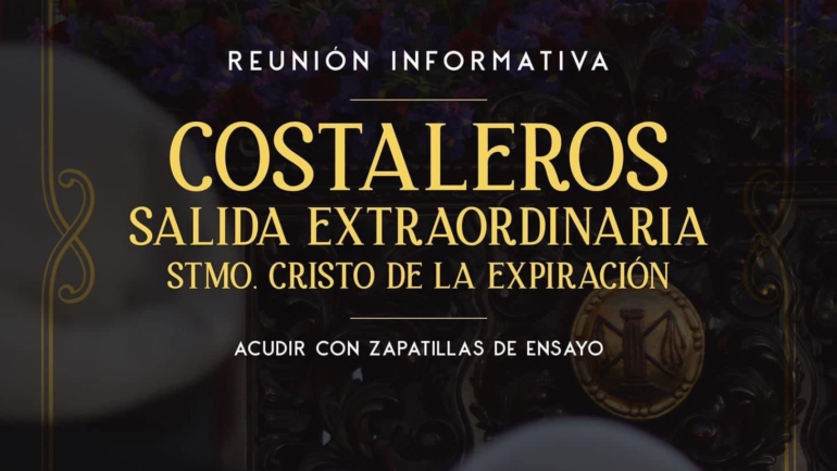 Reunión informativa para los costaleros de cara a la salida extraordinaria